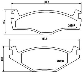 Σετ τακάκια, δισκόφρενα  PRIME LINE BREMBO P85005
