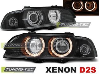 Φανάρια Angel Eyes (XENON) Εμπρός Μαύρα BMW E39 95-00 - (LPBM92)