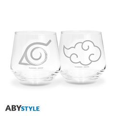 NARUTO SHIPPUDEN - 2 Glass Set - Konoha & Akatsuki EUROPE x2 / Fan Shop and Merchandise