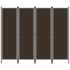 vidaXL Διαχωριστικό Δωματίου με 4 Πάνελ Καφέ 200 x 180 εκ.