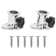 vidaXL Στρογγυλές Βάσεις Τέντας Σκάφους 26χιλ. Σωλήνα 2Τεμ. Αν. Ατσάλι