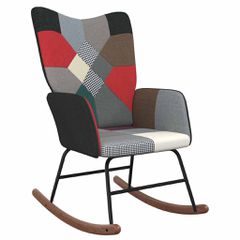 Πολυθρόνα Κουνιστή Σχέδιο Patchwork Υφασμάτινη 328203