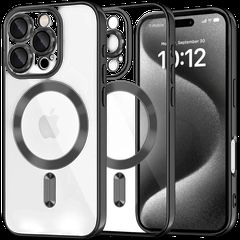 MagSafe TPU Color Chrome Case protect lens for iPhone 16 Pro Black