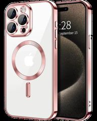 MagSafe TPU Color Chrome Case protect lens for iPhone 13 Pro Rose Gold