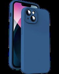 Matt TPU Case protect lens for iPhone 15 Plus Dark Blue