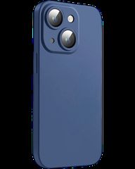 Matt TPU case protect lens for iPhone 14 Dark Blue