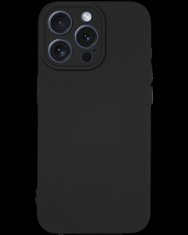 Silicon case protect lens for iPhone 15 Pro Max Black