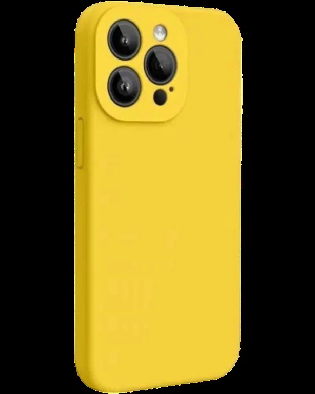 Silicon case protect lens for iPhone 15 Pro Yellow