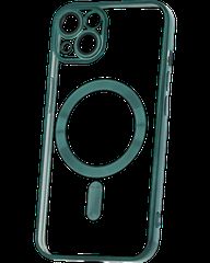 MagSafe TPU Color Chrome Case protect lens for iPhone 15 Plus Green