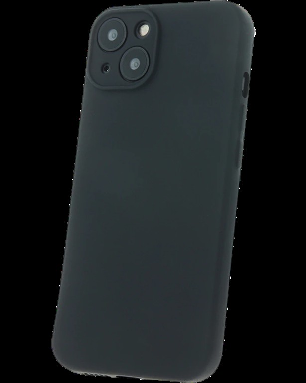 Silicon case protect lens for iPhone 15 Plus Black