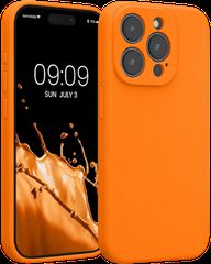 Silicon case protect lens for iPhone 15 Pro Max Orange