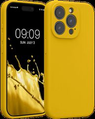 Silicon case protect lens for iPhone 15 Pro Max Yellow