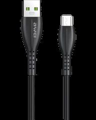 Awei CL-115M USB 2.0 Cable micro USB - USB-A male 1m Μαύρο