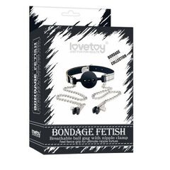 Breathable Ball Gag with Nipple Clamp