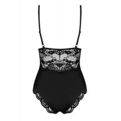 Obsessive Plus Size Sensual Lacy Black Teddy-thumb-3