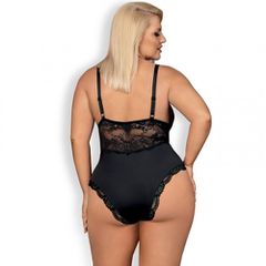 Obsessive Plus Size Sensual Lacy Black Teddy-thumb-1
