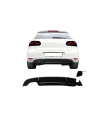Diffuser Πίσω Προφυλακτήρα Για VW Golf VI (6) 08-12 GTI Look Με Αριστερή Τρύπα Εξάτμισης Από Abs Πλαστικό 1 Τεμάχιο