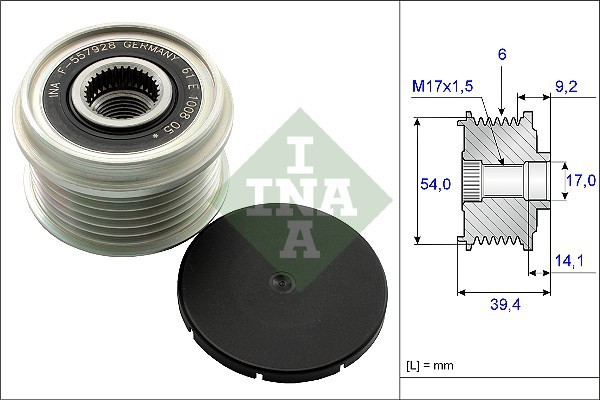 535015110 INA (13256928, 51805799) ΤΡΟΧΑΛΙΑ ΔΥΝΑΜΟΥ ALFA ROMEO CITROEN FIAT