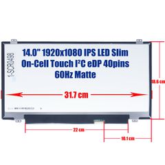 Οθόνη Laptop - Screen monitor για Lenovo ThinkPad T460 20FM0020AU LP140WF5 SPB2 LP140WF5 (SP) (B2) 14.0'' 1920x1080 FHD IPS LED Slim On-Cell Touch eDP 40pins 60Hz Matte ( Κωδ.1-SCR0498 )-thumb-1