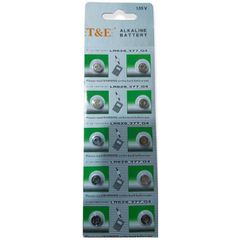 T Button Alkaline Battery AG4- LR626H- 377A (10τμχ)