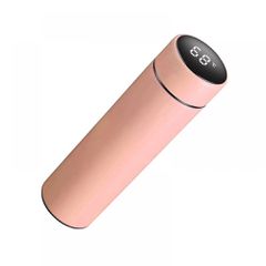 Φορητό παγούρι-θερμός με ψηφιακό θερμόμετρο - 500ml - 954101 - Pink