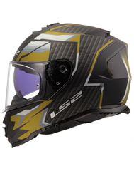 LS2 FF800 Storm II Tracker Matt Black/Gold