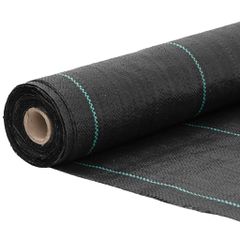 vidaXL Μεμβράνη Εδαφοκάλυψης Μαύρη 1,5x25 μ. από Πολυπροπυλένιο-thumb-2