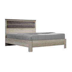 Κρεβάτι διπλό OLYMPUS pakoworld σε χρώμα castilo oak 140x200εκ