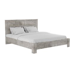 Κρεβάτι διπλό OLYMPUS pakoworld σε χρώμα antique ανθρακί 160x200εκ