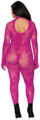 Bodystocking with Finger Gloves Diamond - Plus Size - Azalea-thumb-1