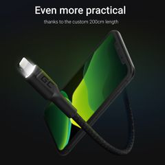 Green Cell KABGC12 lightning cable 2 m Black-thumb-3