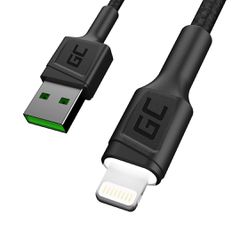 Green Cell KABGC12 lightning cable 2 m Black-thumb-1