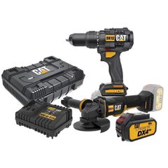 CAT COMBO8: Δραπανοκατσάβιδο Κρουστικό DX12B & Γωνιακός Τροχός Μπαταρίας 125mm DX314B με Δώρο 2 Μπαταρίες 4.0Ah DXB4 & Φορτιστή DXC4