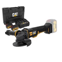 CAT COMBO13 Γωνιακός Τροχός Μπαταρίας 125mm DX314B + ΔΩΡΟ κασετίνα με 2 Μπαταρίες 4.0Ah και Διπλό Φορτιστή DXK900