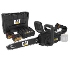 CAT COMBO15 Αλυσοπρίονο DG230B +Κασετίνα μεταφοράς + 2 Μπαταρίες 4.0Ah με Διπλό Φορτιστή DXK900