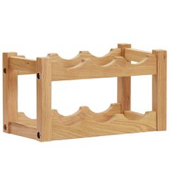 vidaXL Κάβα Κρασιών για 6 Φιάλες 37x21x21 εκ. από Μασίφ Ξύλο Δρυός