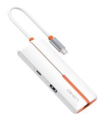 LDNIO USB hub DS-26U με θύρα δικτύου, 6 θυρών, USB-C σύνδεση, 100W PD, λευκό-thumb-6
