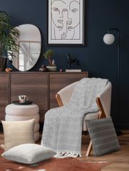 Ριχτάρι HERHALING GREY Γκρι Ριχτάρι διθέσιου καναπέ: 190 x 250 εκ. MADI
