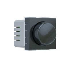 Διακόπτης MODYS περιστροφικός χωνευτός Α/Ρ DIMMER LED (7-110W) 2M 250VAC IP20 σε ανθρακί χρώμα