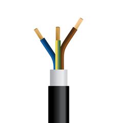 Καλώδιο ρεύματος 3x150+70mm² J1VV-R NYY μαύρο μονωμένο εξωτερικών εγκαταστάσεων (J1VV-R 3x150+70mm²μαύρο)