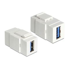 POWERTECH USB 3.0 adapter CAB-N152 για patch panel σε λευκό χρώμα