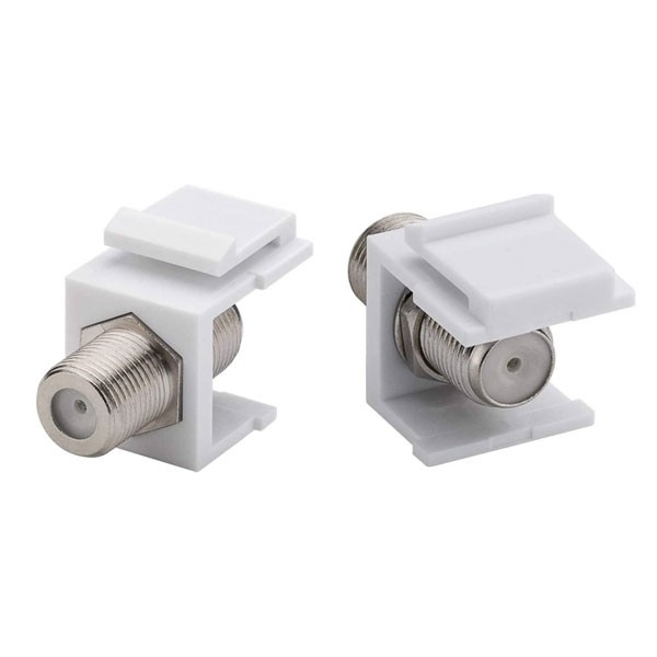 POWERTECH F-Coupler adapter CAB-N154 για patch panel σε λευκό χρώμα