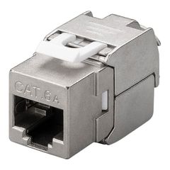 GOOBAY Keystone module RJ45 CAT 6A 90864 STP 500 MHz slim-line ασημί χρώμα