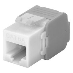 GOOBAY Keystone module RJ45 CAT 6A 90867 UTP σε λευκό χρώμα
