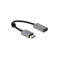 Αντάπτορας DisplayPort 1.4 σε HDMI DELOCK με ανάλυση οθόνης 4K HDR active σε γκρι χρώμα