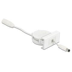 DELOCK module καλώδιο τροφοδοσίας Easy 45 81377 ανασυρόμενο 50cm σε λευκό χρώμα