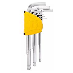Σετ κλειδιά Allen DELI DL3088 με μακρύ βραχίονα 1.5-10mm από Cr-V 9 τεμάχια
