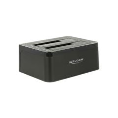 Docking station DELOCK clone function με 2x θύρες HDD/SSD μεταφορά δεδομένων έως 6Gb/s μαύρο χρώμα