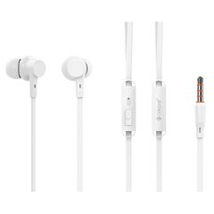 Ενσύρματα ακουστικά CELEBRAT earphones με μικρόφωνο G19 jack 3.5mm μήκος καλωδίου 1.2m σε λευκό χρώμα