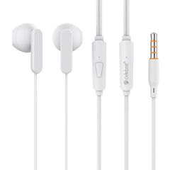 Ακουστικά ενσύρματα CELEBRAT earphones με μικρόφωνο G23 3.5mm με μήκος καλωδίου 1.2m σε λευκό χρώμα